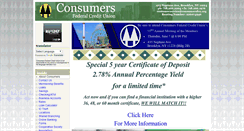 Desktop Screenshot of consumersfcu.org